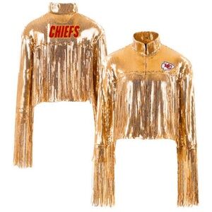 NFL Chiefs Gold Fringe Women's Jacket